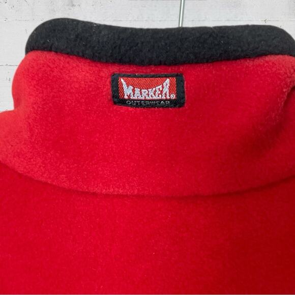 VTG New Y2K Marker 2002 Salt Lake City Olympics Red Fleece Vest USA Size Large - Picture 5 of 9